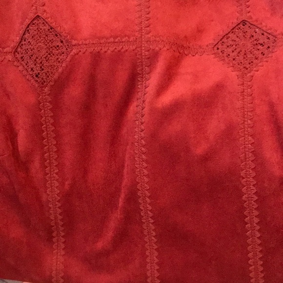 Faux Suede Burnt Orange Dress by Skies Are Blue - Picture 9 of 11